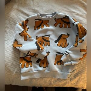 Size 4-5 Zara blue doggy sweatshirt. Smoke free pet free home.